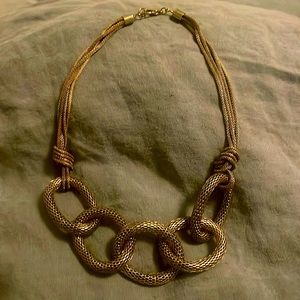 Chrome interlocking necklace